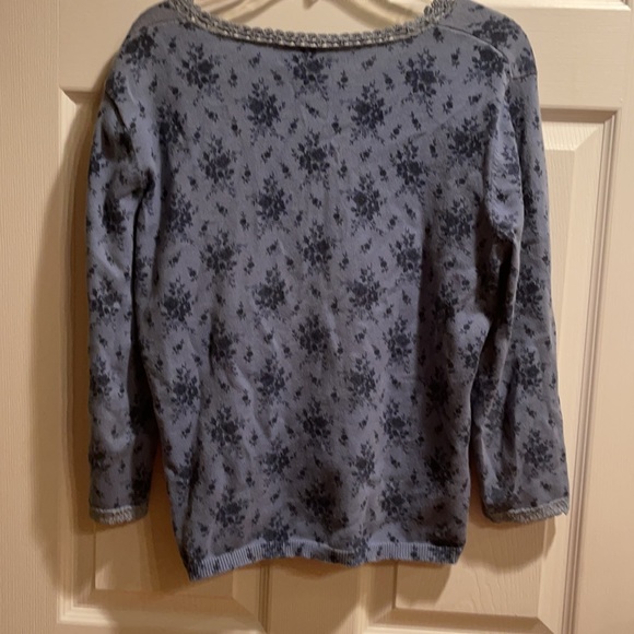 Lauren Ralph Lauren Blue Sweatshirt Paisley Design Large - Picture 4 of 4